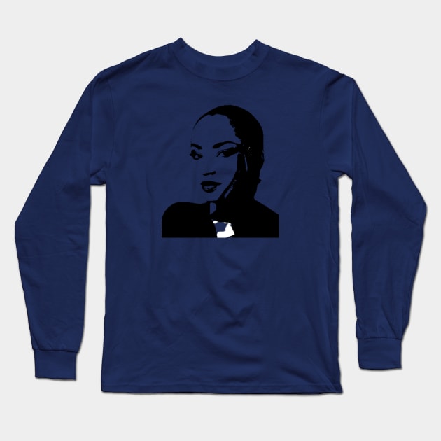 Sade art Long Sleeve T-Shirt by One Mic History Store